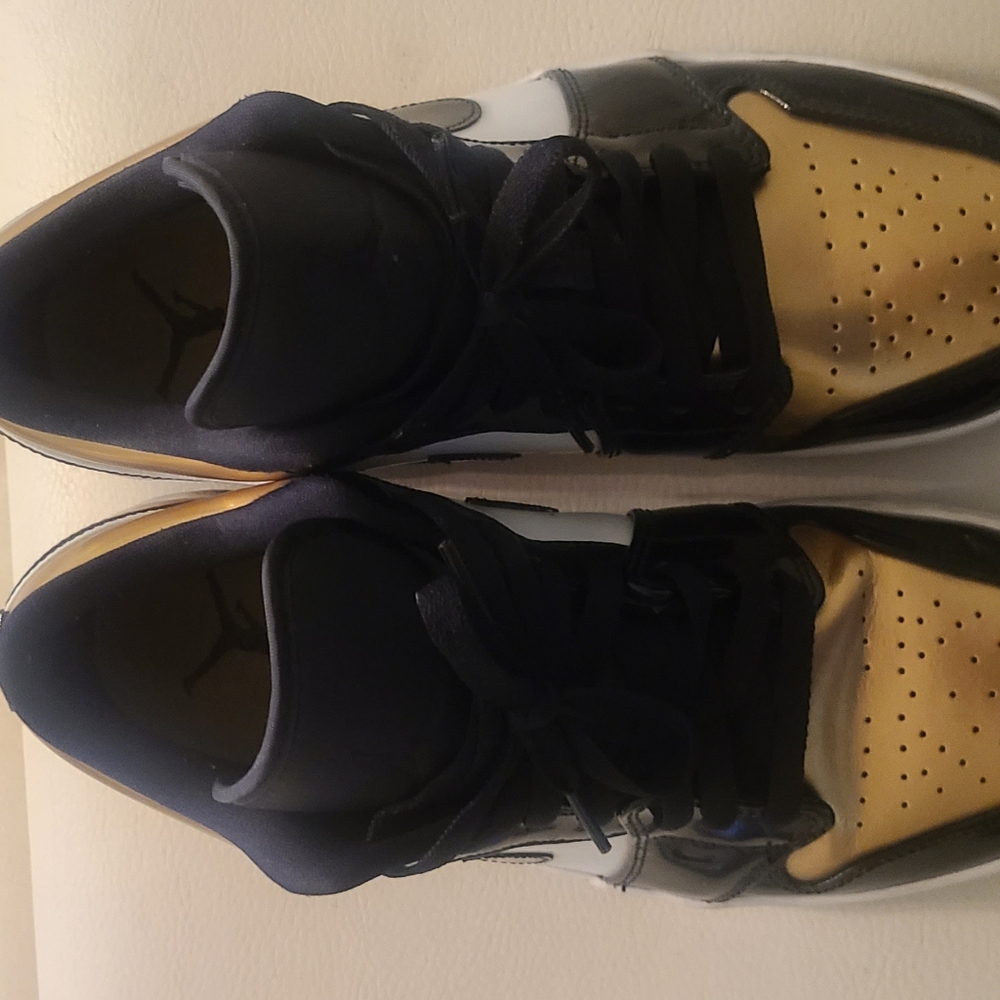 Nike Air Jordan 1 Low Gold Toe Size us 10 - Picture 5 of 6